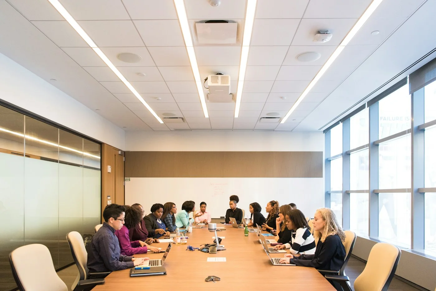 Professionals discussing a business growth plan
